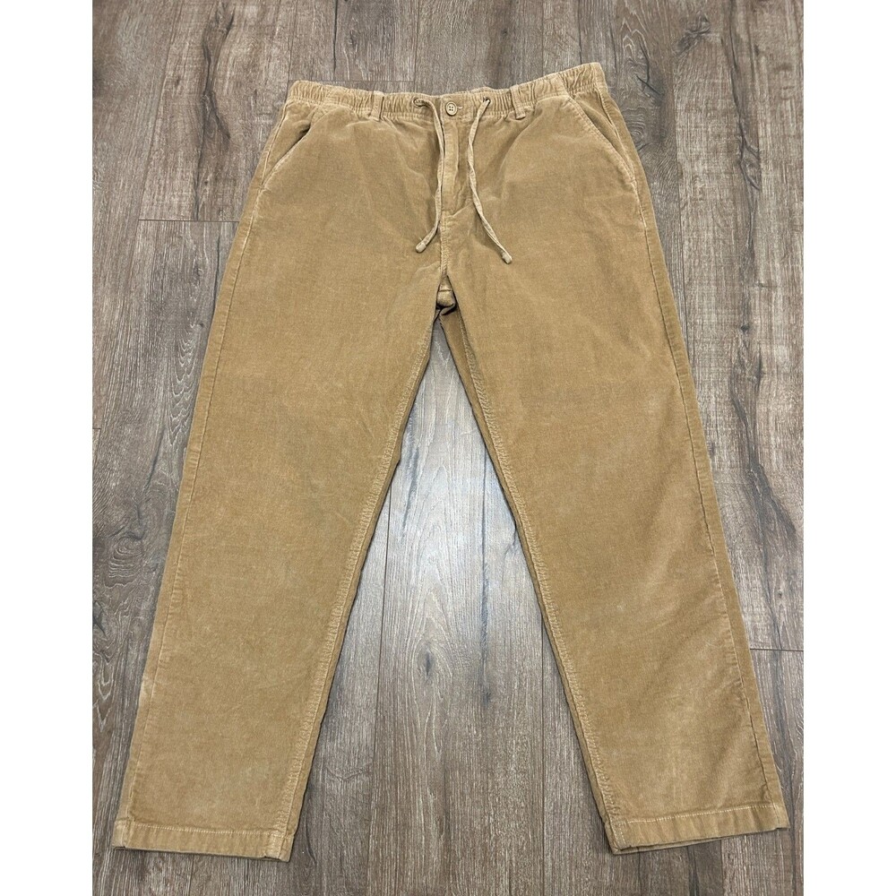 Peter Christian Corduroy Pants Mens 40 X 30 Beige Drawstrings Casual